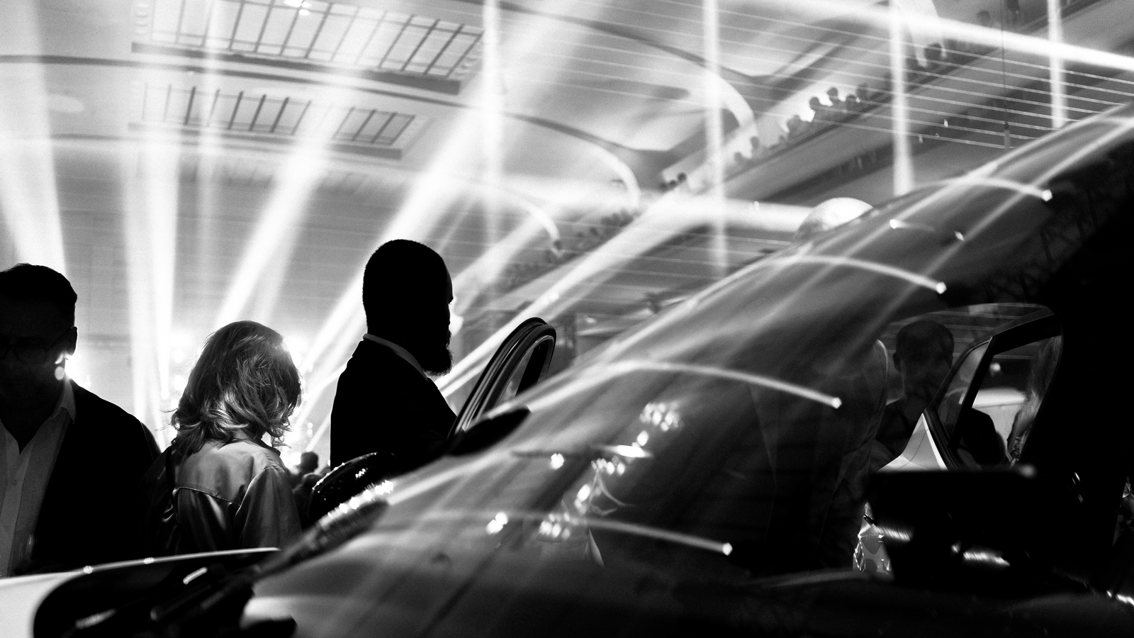 A display of lights during the Volvo event