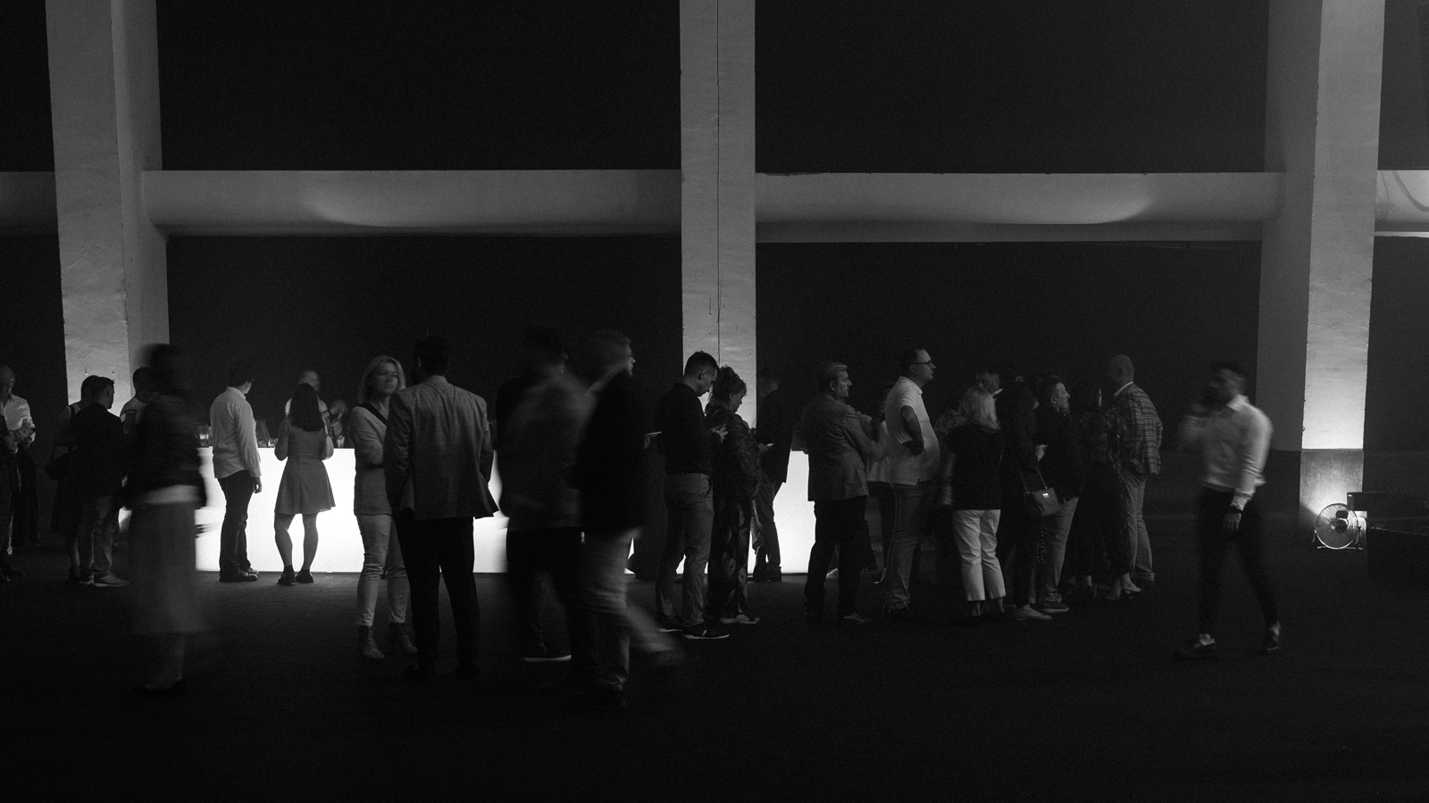 Guests at the bar during the Volvo event